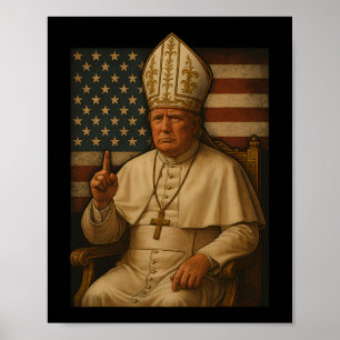 Trump als Vaticaanse Kerk Paus Republikeins Maak V Poster
