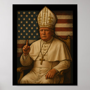 Trump als Vaticaanse Kerk Paus Republikeins Maak V Poster