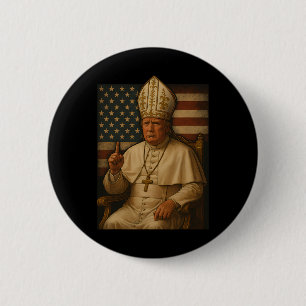 Trump als Vaticaanse Kerk Paus Republikeins Maak V Ronde Button 5,7 Cm