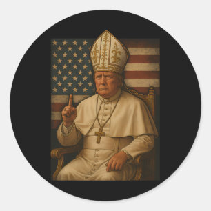Trump als Vaticaanse Kerk Paus Republikeins Maak V Ronde Sticker