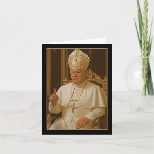 Trump als Vaticaanse Kerk Paus Trump Grappig Vatic Kaart (Voorkant)