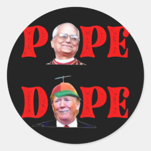 Trump als Vaticaanse Kerk Paus Trump Grappig Vatic Ronde Sticker