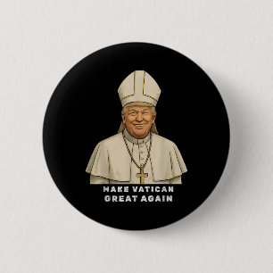 Trump als Vaticaanse Kerk Paus Trump maakt Vaticaa Ronde Button 5,7 Cm