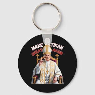 Trump als Vaticaanse Kerk Paus Trump maakt Vaticaa Sleutelhanger