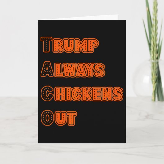 Trump altijd een bangerd meme kaart (Voorkant)