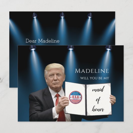 Trump Amazing Maid of Honor Kaart (Voorkant / Achterkant)