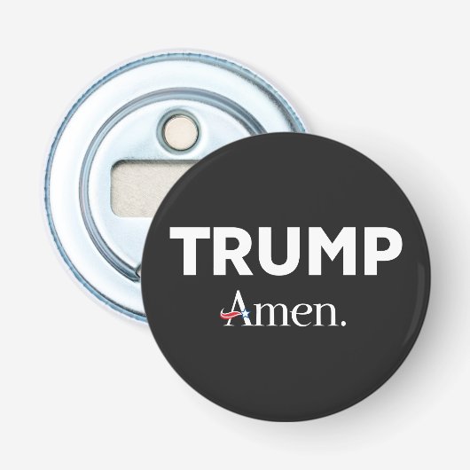 Trump Amen Button Flesopener (Voorkant)