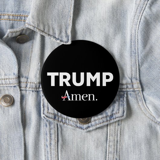 Trump Amen Ronde Button 4,0 Cm (In situ)
