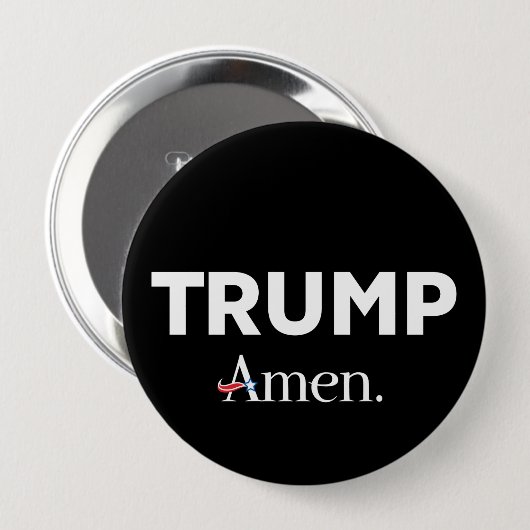 Trump Amen Ronde Button 4,0 Cm (Voorkant /achterkant)