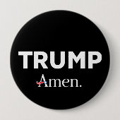 Trump Amen Ronde Button 4,0 Cm (Voorkant)