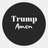 Trump Amen Ronde Sticker (Voorkant)