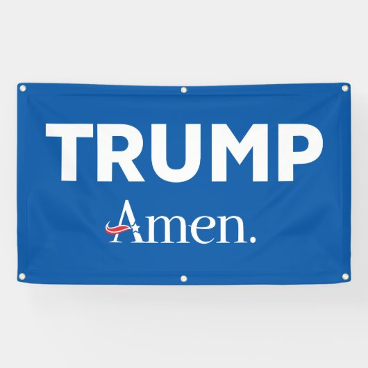 Trump Amen Spandoek (Horizontaal)