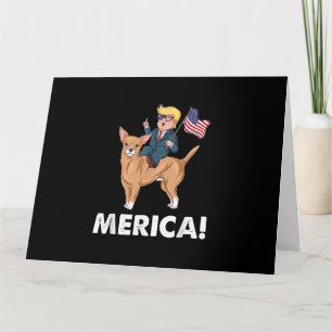Trump America Chihuahua Dog American Hero Kaart
