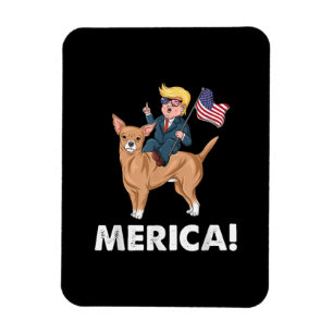 Trump America Chihuahua Dog American Hero Magneet