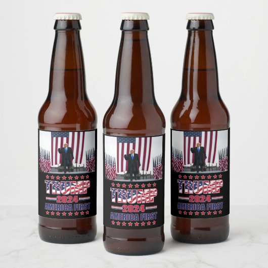 Trump America First Bier Etiket (Flessen)