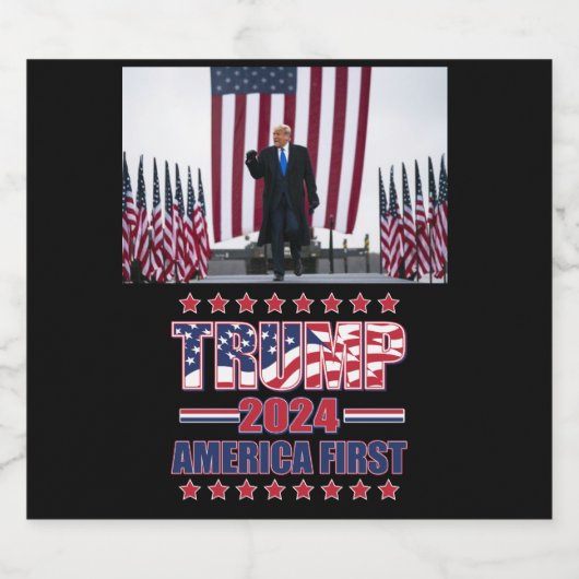 Trump America First Bier Etiket (Enkel label)
