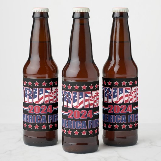 Trump America First Bier Etiket (Flessen)