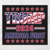 Trump America First Bier Etiket (Enkel label)