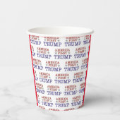Trump America First Paper Cups Papieren Bekers (Achterkant)