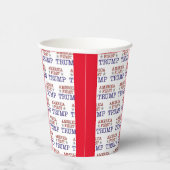 Trump America First Paper Cups Papieren Bekers (Rechts)