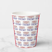 Trump America First Paper Cups Papieren Bekers (Voorkant)