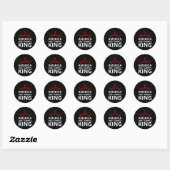 Trump America First Tariffs King Tariffs Work Trum Ronde Sticker (Vel)