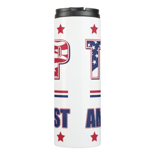 Trump America First Thermosbeker (Achterkant)