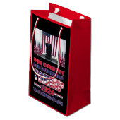 Trump America First Trump 2024 Klein Cadeauzakje (Achterkant Gekanteld)