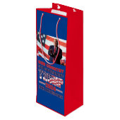 Trump America First Wijn Cadeautas (Achterkant Gekanteld)