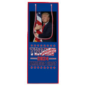 Trump America First Wijn Cadeautas (Voorkant)