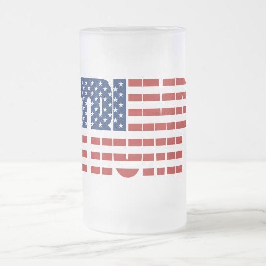 TRUMP American Flag Matglas Bierpul (Center)