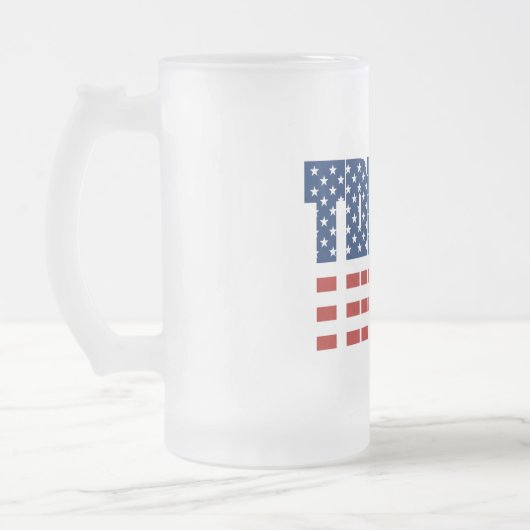 TRUMP American Flag Matglas Bierpul (Links)