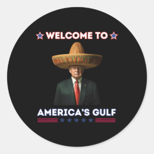 Trump America's Gulf Mexico President Trump Funny Ronde Sticker