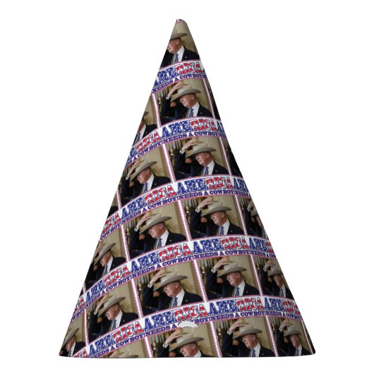 TRUMP-AMERIKA-COWBOY FEESTHOEDJES (Rechts)