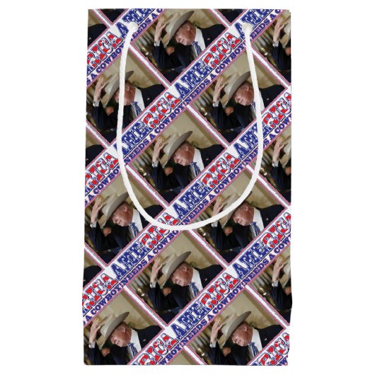 TRUMP-AMERIKA-COWBOY KLEIN CADEAUZAKJE (Voorkant)