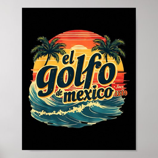 Trump Amerika Golf Mexico El Golfo de Mexico Poster (Voorkant)