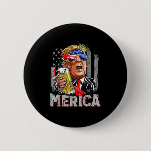 Trump Amerika maakt op 4 juli weer Mannen-drank Ronde Button 5,7 Cm
