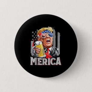 Trump Amerika maakt op 4 juli weer Mannen-drank Ronde Button 5,7 Cm