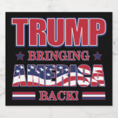 Trump - Amerika terugbrengen Bier Etiket (Enkel label)