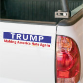 Trump. Amerika weer haat maken. Bumpersticker (Op Truck)
