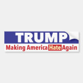 Trump. Amerika weer HATE maken. Bumpersticker (Voorkant)