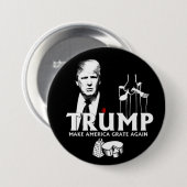 Trump: Amerika weer laten glijden Ronde Button 7,6 Cm (Voorkant /achterkant)