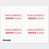 Trump: Amerika weer laten groeien Ovale Sticker (Vel)
