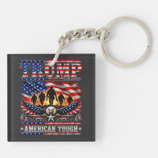 Trump Amerikaans Stoer Patriottisch Sleutelhanger