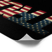 Trump Amerikaanse vlag 1 Poster (Hoek)