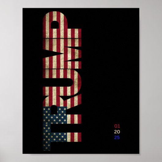 Trump Amerikaanse vlag 1 Poster (Voorkant)