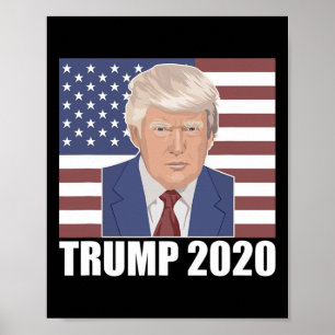 Trump Amerikaanse Vlag Liefde President Trump Aanh Poster