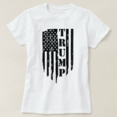 Trump Amerikaanse vlag T-shirt voor vrouwen (Design voorkant)