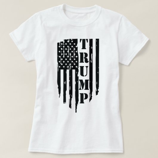 Trump Amerikaanse vlag T-shirt voor vrouwen (Design voorkant)