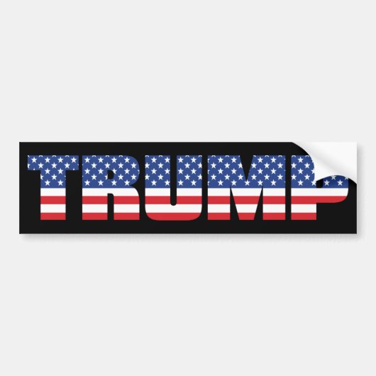 Trump Amerikaanse vlag Trump 2024 Bumpersticker (Voorkant)